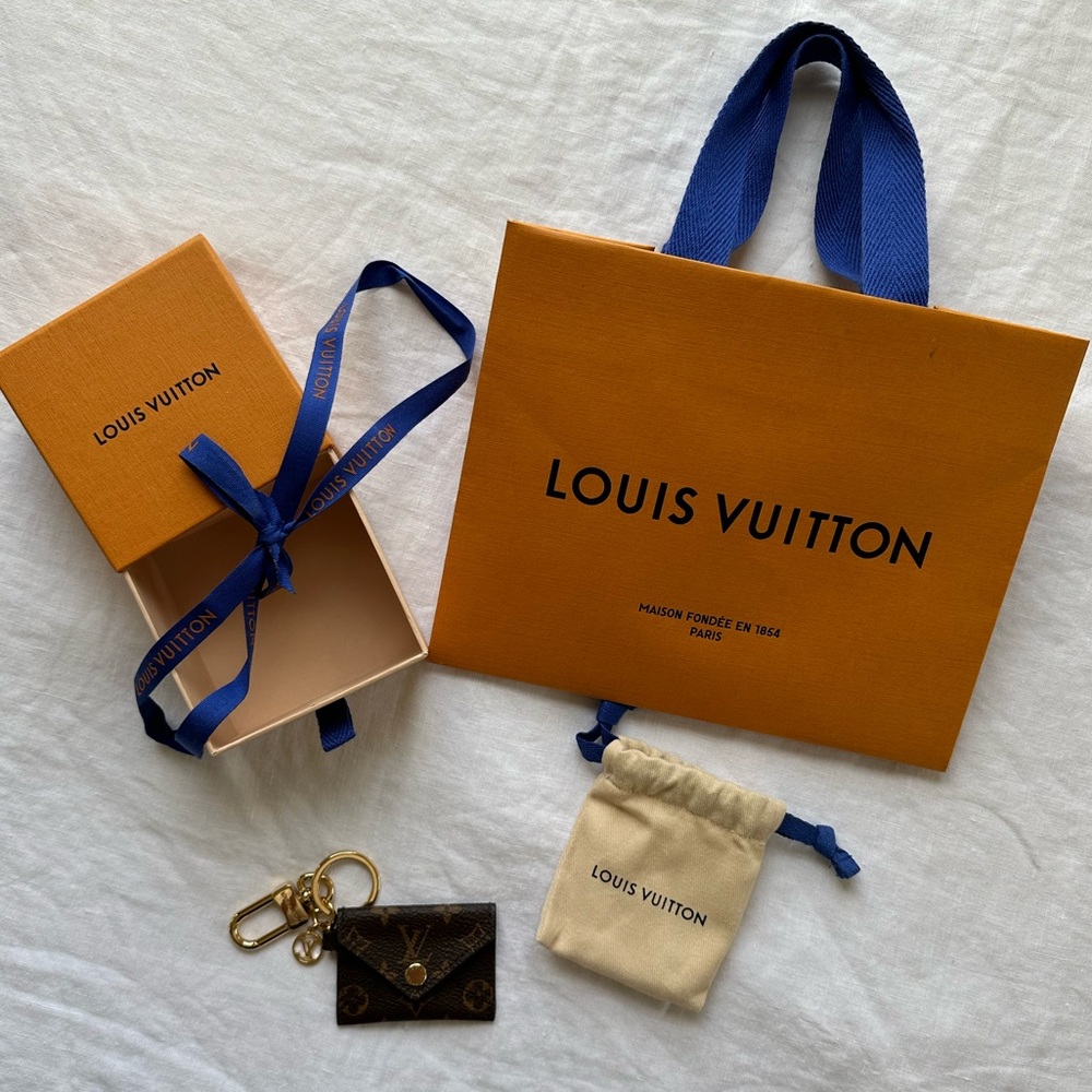 Louis Vuitton Brown Monogram Key Pouch with Gold Hardware - Picture 4 of 6